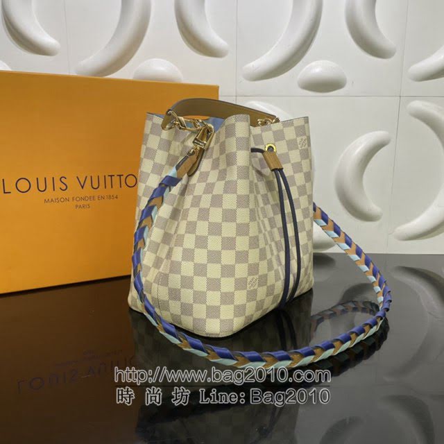 Louis Vuitton新款女包 N50042 路易威登NéONOé手袋 LV白格水桶包手提肩背包  ydh4199
